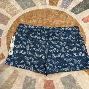 IAB no ride technology lightweight compression shorts butterfly print blue L